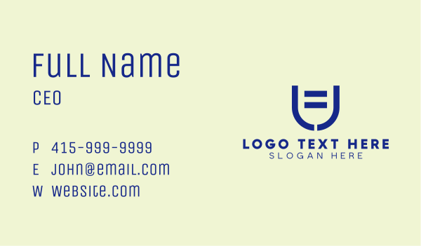 Simple Violet Letter U Business Card Design Image Preview