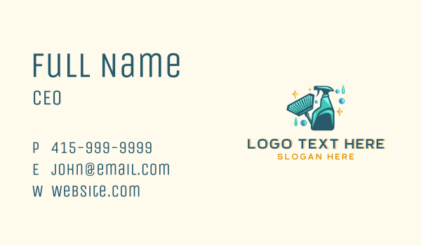 Broom Disinfection Cleaning Business Card Design Image Preview