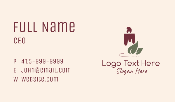 Natural Wax Candle Business Card Design Image Preview
