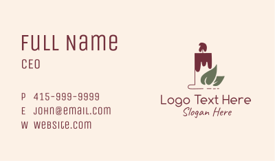 Natural Wax Candle Business Card Image Preview