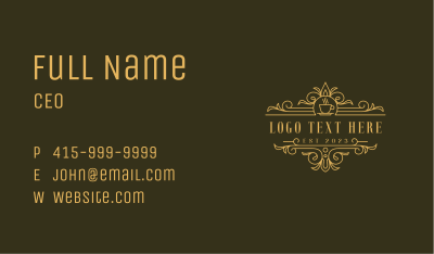 Luxury Cafe Bistro Business Card Image Preview