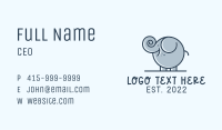 Cute Round Elephant Business Card Image Preview