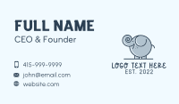 Cute Round Elephant Business Card Image Preview