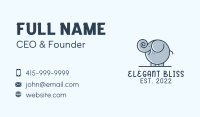 Cute Round Elephant Business Card Design