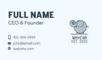 Cute Round Elephant Business Card Image Preview