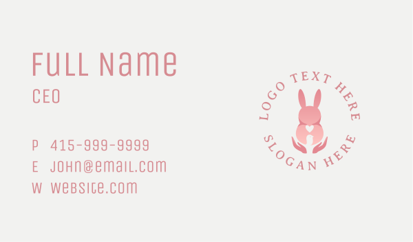 Easter Rabbit Animal Business Card Design Image Preview