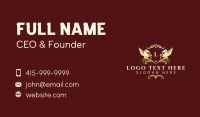 Gold Pegasus Crest Business Card Preview