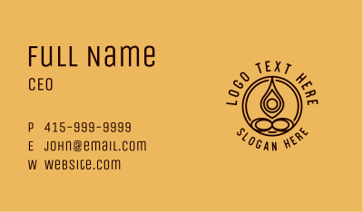 Organic Yoga Meditation Business Card Image Preview