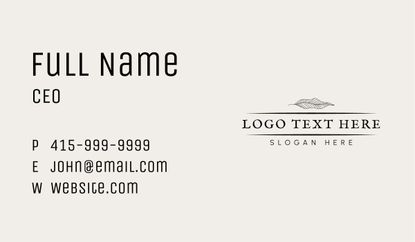 Fashion Leaf Boutique Wordmark Business Card Design Image Preview