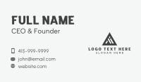 Triangle Business Letter M Business Card Design