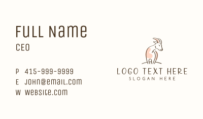 Cute Cartoon Goat Business Card Image Preview