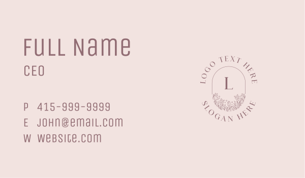 Organic Wellness Spa Business Card Design Image Preview