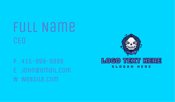 Hoodie Skull Gamer Business Card Design Image Preview