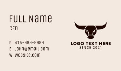 Angry Bull Ranch Business Card Image Preview