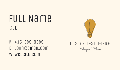 Electrical Incandescent Bulb Business Card Image Preview