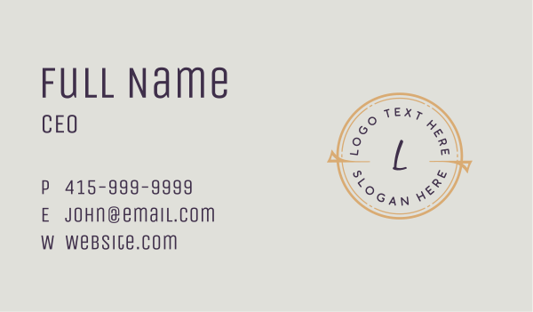 Circle Generic Lettermark Business Card Design Image Preview