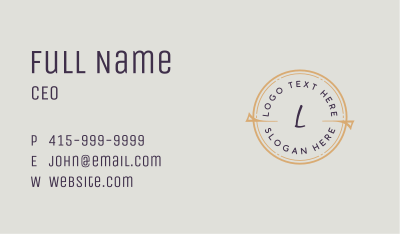 Circle Generic Lettermark Business Card Image Preview
