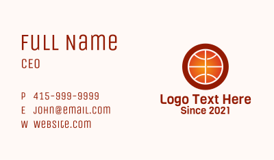Basketball Badge Business Card Image Preview