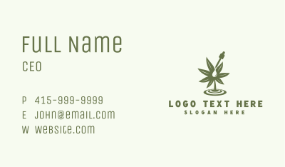 Marijuana Extract Dropper Business Card Image Preview