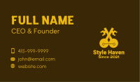 Golden Double Key Business Card Image Preview