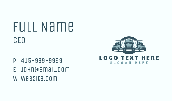 Delivery Logistics Truck Business Card Design Image Preview