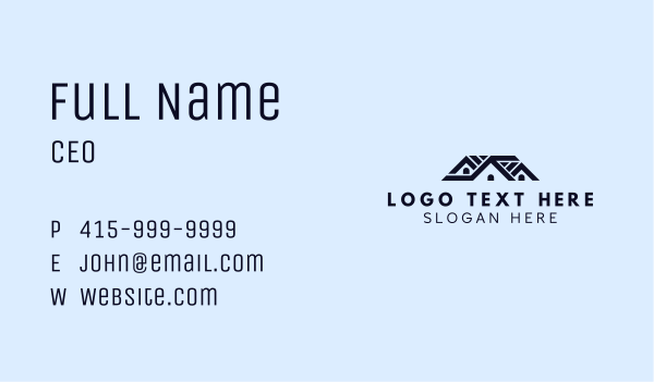 Structure House Roofing Business Card Design Image Preview