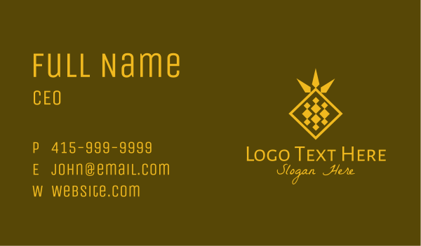 Golden Diamond Pineapple Business Card Design Image Preview
