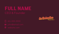 Funky Retro Handwritten Wordmark  Business Card Image Preview