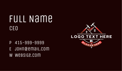 Hammer Paintbrush Maintenance Business Card Image Preview