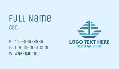 Ocean Sailing Anchor Boat Business Card Image Preview