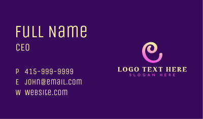 Gradient Cute Swirl Business Card Image Preview