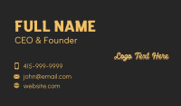 Yellow Cursive Business Business Card Image Preview