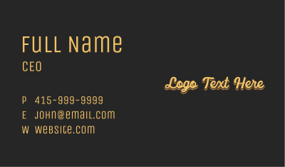 Yellow Cursive Business Business Card Image Preview