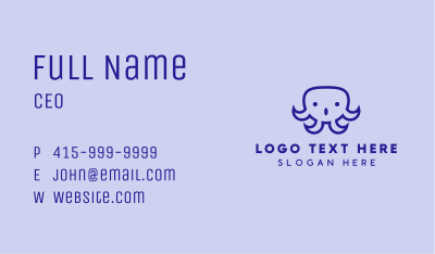 Talking Octopus Business Card Image Preview