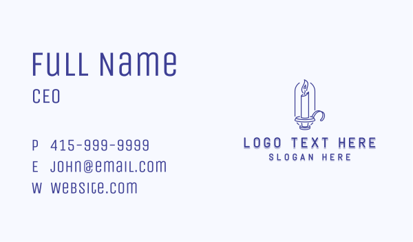 Candlestick Handmade Decoration Business Card Design Image Preview