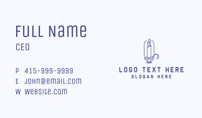 Candlestick Handmade Decoration Business Card Image Preview