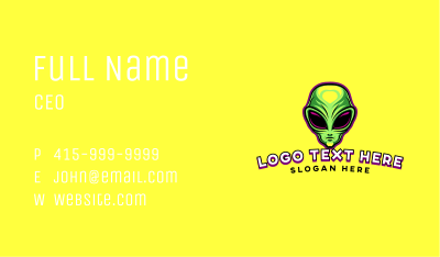 Alien Martian Gaming Business Card Image Preview