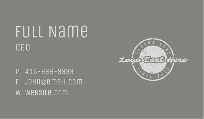 Rustic Circle Business Business Card Image Preview