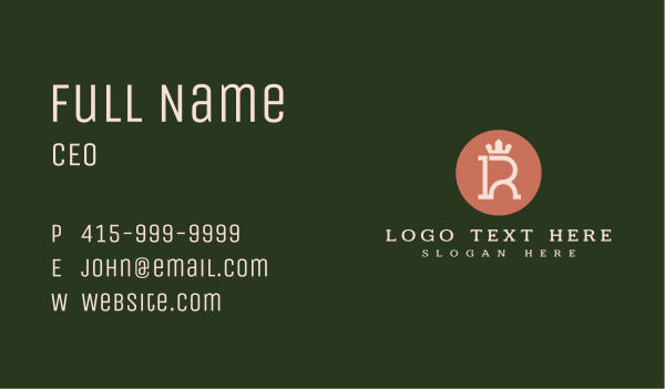 Premium Corporate Letter R Business Card Design Image Preview