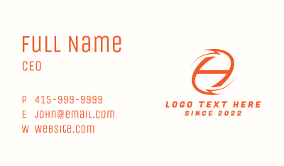 Electric Technician Letter A Business Card