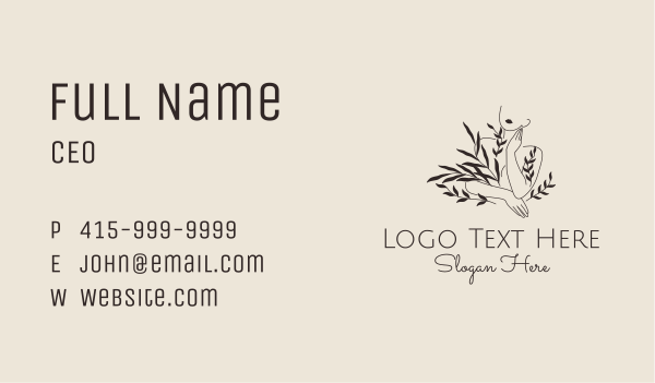 Black Woman Nature Business Card Design Image Preview