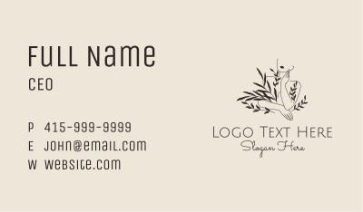 Black Woman Nature Business Card Image Preview