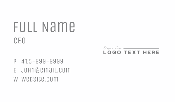 Professional Generic Wordmark Business Card Design Image Preview