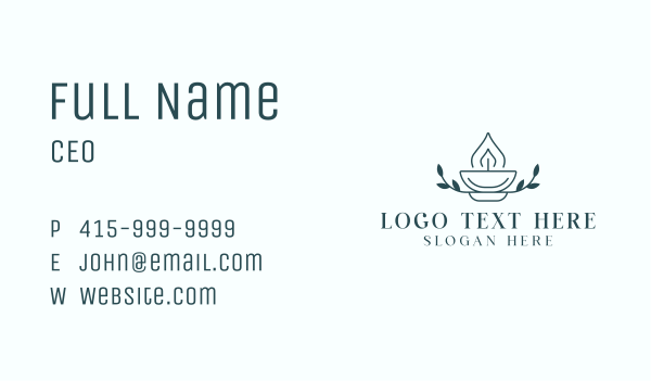 Eco Candle Spa Business Card Design Image Preview
