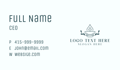 Eco Candle Spa Business Card Image Preview