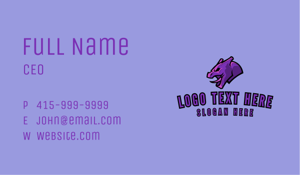 Dragon Gaming Mascot Business Card Design Image Preview