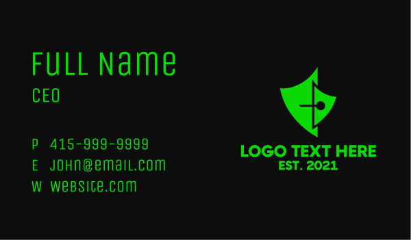 Gaming Shield Pen  Business Card Design Image Preview
