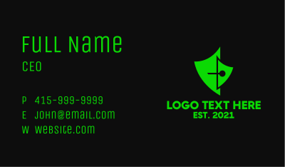Gaming Shield Pen  Business Card Image Preview