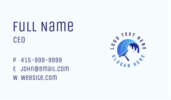 Cleaning Wiper Squeegee Business Card Design Image Preview