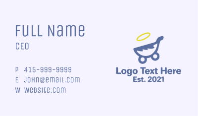 Angel Baby Pram  Business Card Image Preview